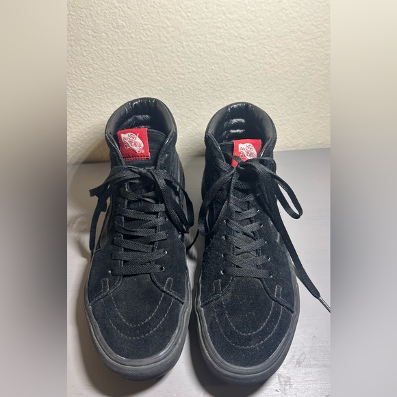 Vans Other - Vans Men's Black High-Top Sneakers with Red Accents